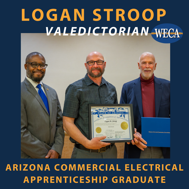 WECA Arizona Class of 2023 Apprenticeship Valedictorian Logan Stroop