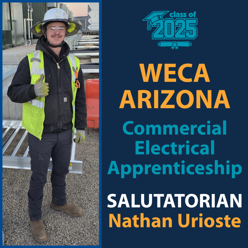 WECA AZ Apprenticeship Salutatorian Nathan Urioste